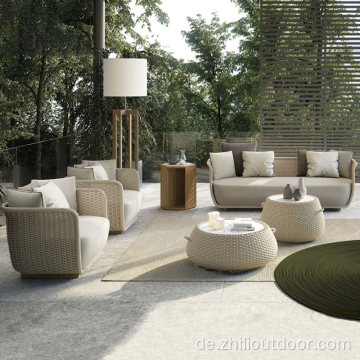 Outdoor Aluminium Rattan Sofa Set Indoor Sofa